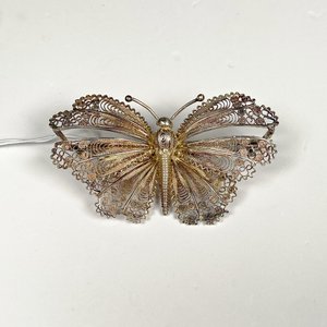 Prendedor Mariposa Filigrana Plata Vermeil - imagen 2