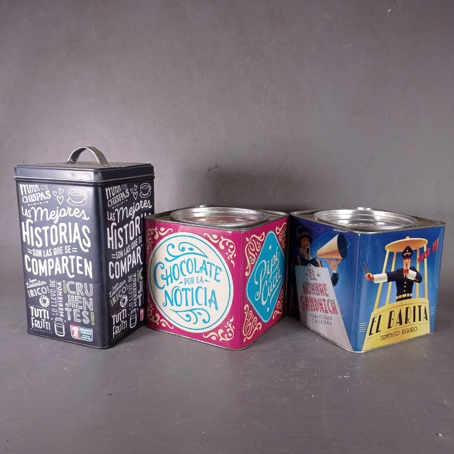 Latas decorativas de café y galletitas - imagen 4