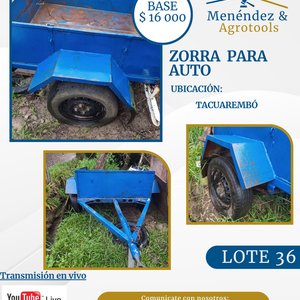 Lote anterior: Zorra Azul para Auto con Enganche