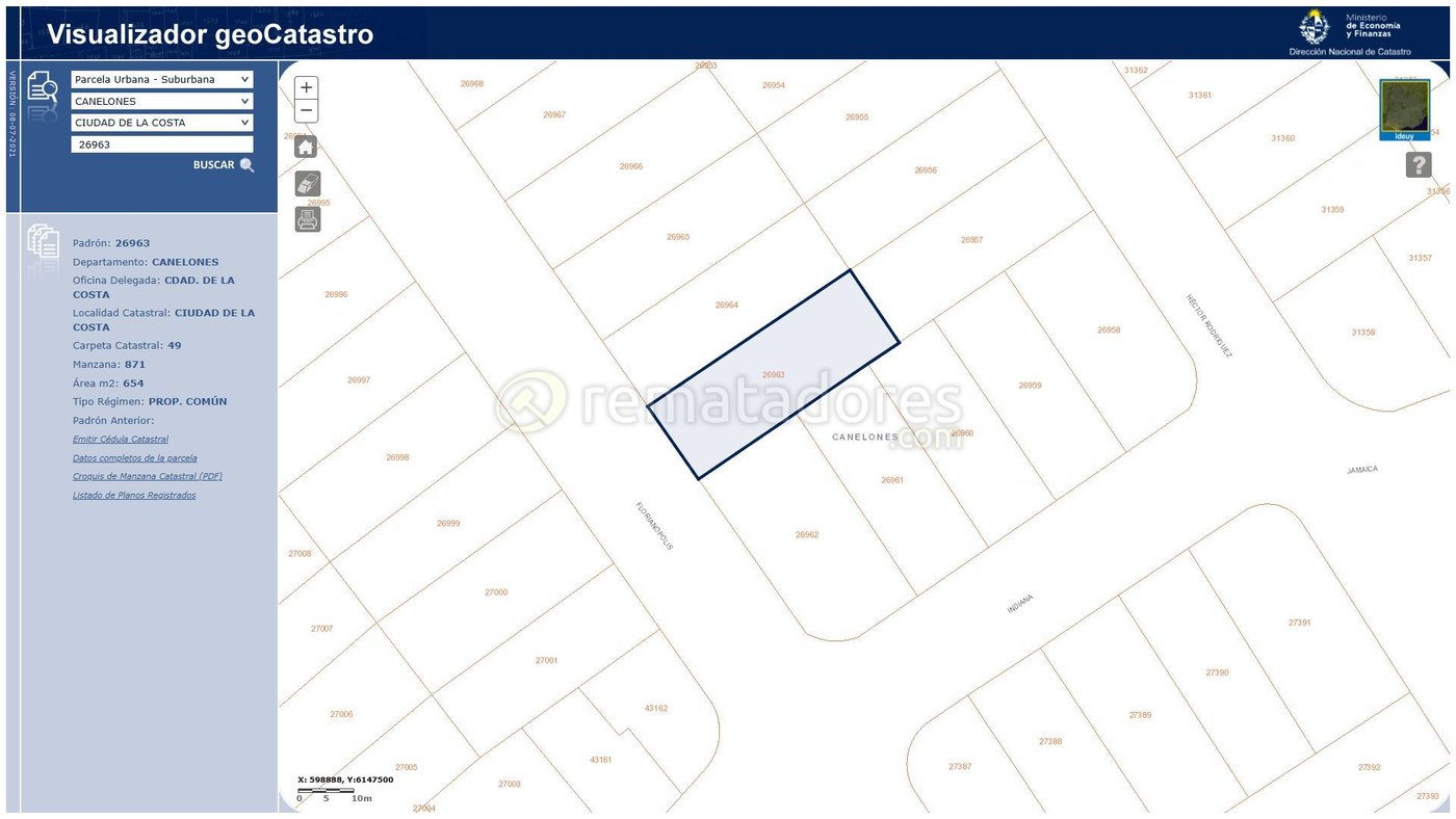 Plano Catastral de Canelones, Uruguay
