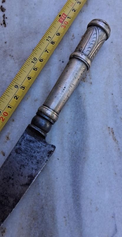 Cuchillo Alemán Herder con 2 Llaves y Hoja de Metal Blanco - imagen 2