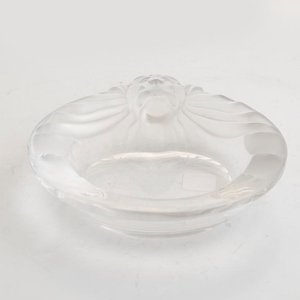 Despojador de Cristal Tallado con Relieve de León - imagen 3