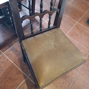 Juego de 6 Sillas de Comedor en Madera Maciza de Cedro Rosa Torneado - imagen 4