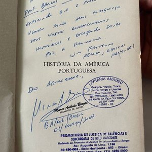 Libro Historia da América Portuguesa de Jackson, firmado y dedicado por Marco Antonio Borges - imagen 2