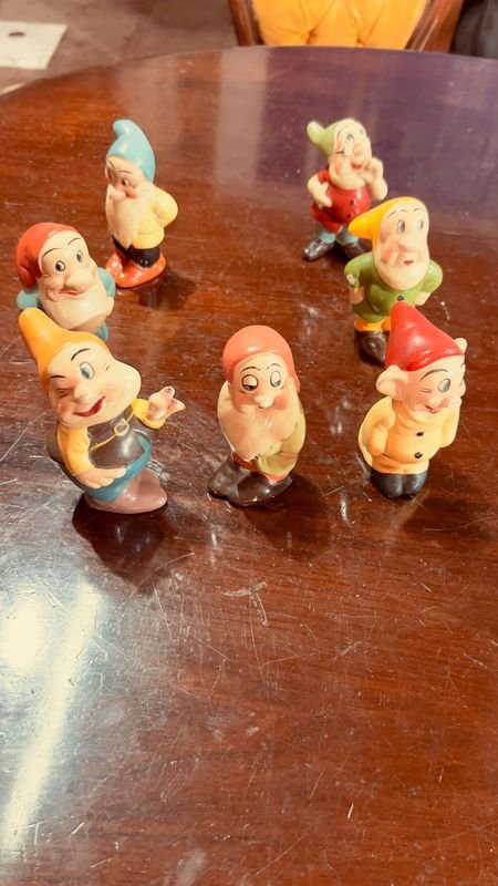Figuras Vintage en Yeso Blancanieves y Los 7 Enanitos - imagen 3