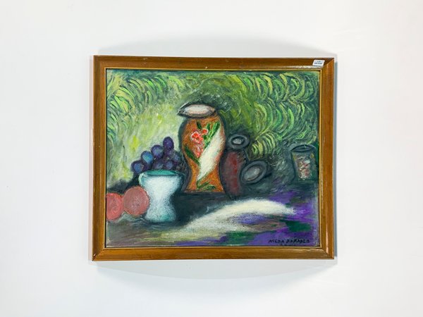 Cuadro Óleo "Naturaleza Muerta" Firmado Nilda Poppolo - 52x42 cm - imagen 1