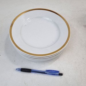 Juego de 6 Tazas con Asas y 6 Platos Hondos Olmos Porcelana Dorada - imagen 6