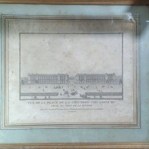 Lote siguiente: Grabado Histórico "Vue de la Place de la Concorde" Enmarcado