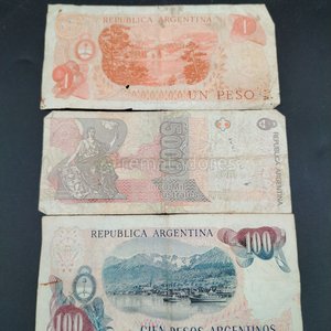 Billetes Argentinos: 1 Peso, 5000 Australes y 100 Pesos Argentinos - imagen 4