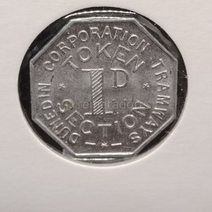 Token de Tranvía de la Municipalidad de Dunedin, Nueva Zelanda, 1865 - imagen 4