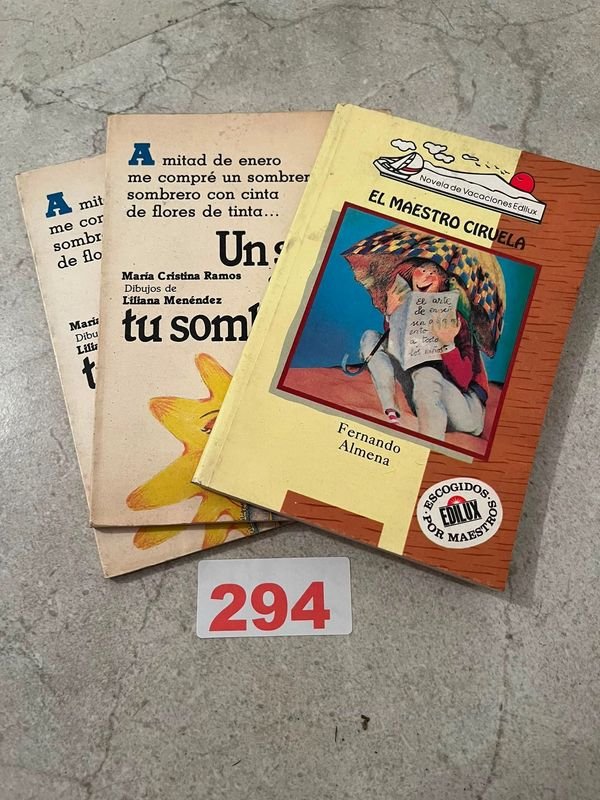 Lote de 3 Libros Infantiles: Un Sombrero de Flores de Tinta y El Maestro Ciruela