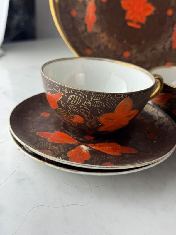 Servicio de té y postre en porcelana checoslovaca - imagen 4