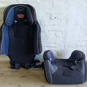 Silla de Auto para Bebé Marca TOP Negra y Azul - imagen 4