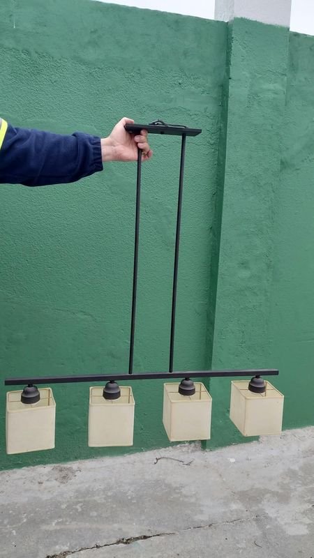 Aplique de Luz de Hierro y Papiro con 4 Picos - imagen 1