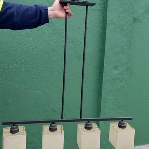 Lote siguiente: Aplique de Luz de Hierro y Papiro con 4 Picos
