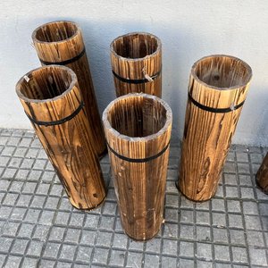 Lote de 10 Paragüeros de Madera Rústica - imagen 3