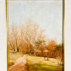Cuadro al óleo "Camino en la Ensenada" firmado A. Williman - imagen 2