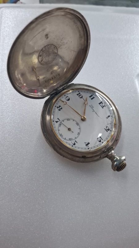 Reloj de Bolsillo Longines de Plata Antigua