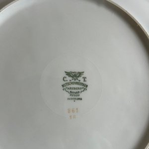 Juego de 6 Platos Llanos de Porcelana Alemana Bavaria - imagen 5