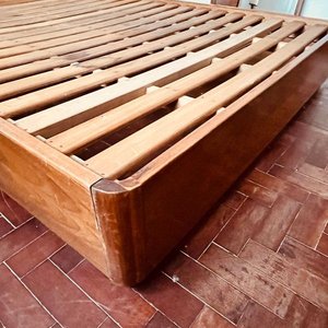 Cama Americana de 2 Plazas en Madera Clara - imagen 4