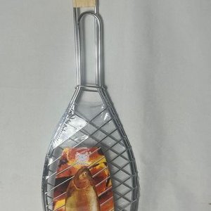 Parrilla para Pescado en Acero Inoxidable con Mango de Madera - imagen 5