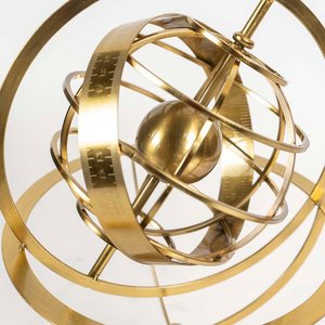 Esfera Armilar Decorativa de Metal Dorado - imagen 2