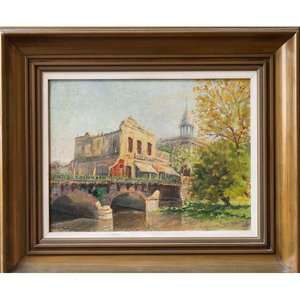 Lote anterior: Pintura al óleo "El Mirador de la Tienda Salvo" 29 x 39 cm