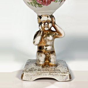 Mate Isabelino con Querubín Dorado y Decoración Floral - imagen 4