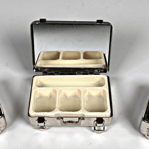 Tres Pastilleros Vintage Estilo Maletín con Compartimentos - imagen 3
