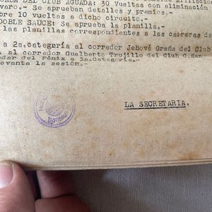 Carpeta Federación Ciclista Uruguaya: Actas, Sellos, Reglamentos y Notas de Clubes (1948+) - imagen 12