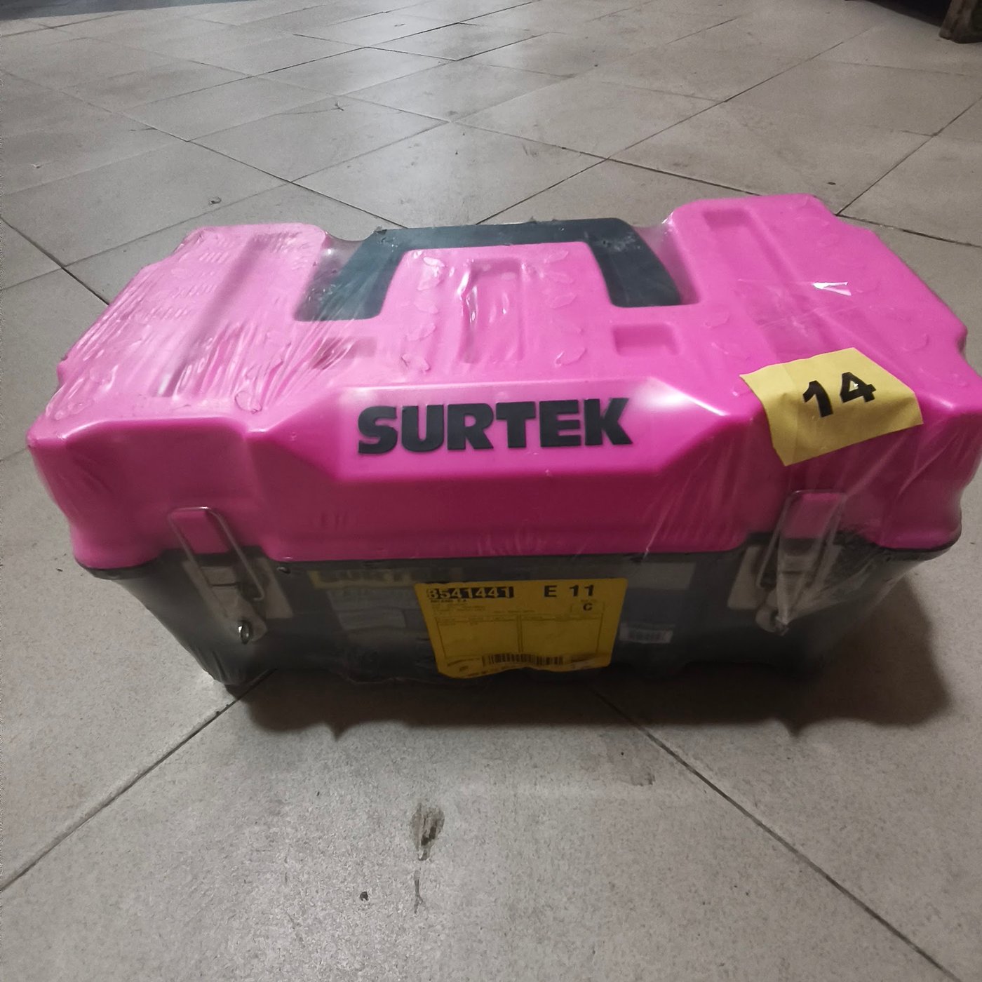 Caja de Herramientas Surtek Rosa con Tapa y Manija