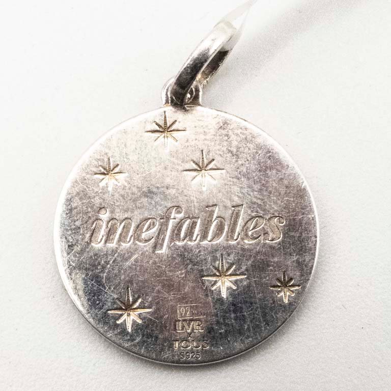 Dije Tous de Plata Circular Grabado