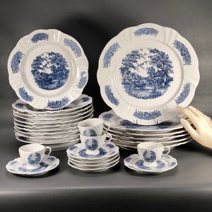 Conjunto de Porcelana Brasilera con Diseño Azul: 26 Piezas - imagen 3