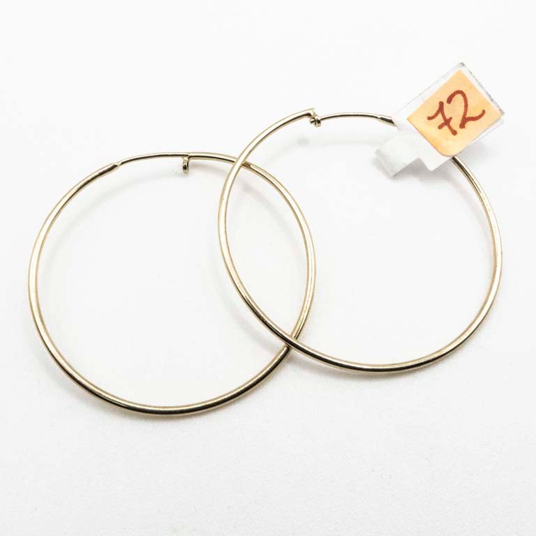 Par de Arracadas "Aros" en Plata y Oro con Detalle