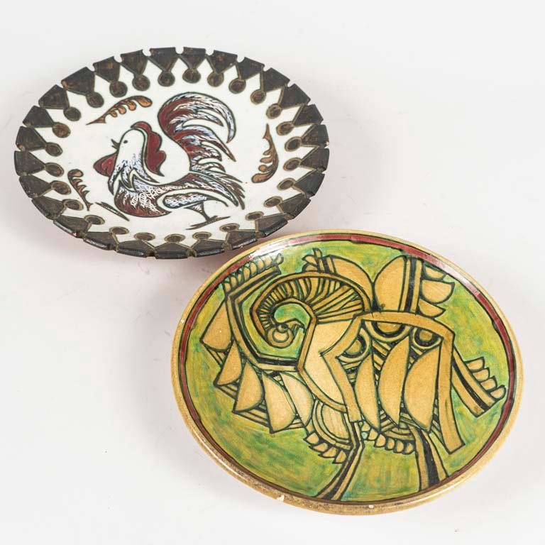 Lote anterior: 2 platos de cerámica decorada