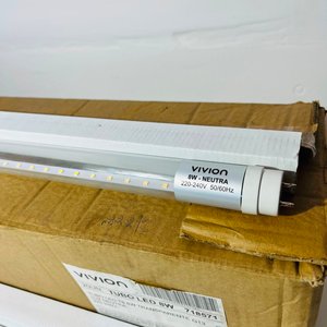 18 Tubos LED Vivion 8W Luz Neutra Transparentes - imagen 1