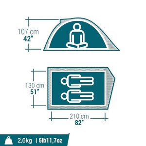 Carpa Quechua MH100 para 2 personas - imagen 4
