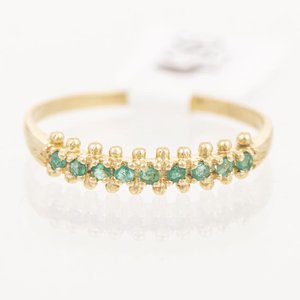 Medio Sin Fin de Oro 18k con Esmeraldas - imagen 1