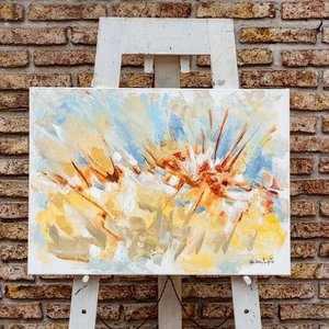 Pintura Abstracta al Óleo de Aldo Curto (70x50 cm) - imagen 5