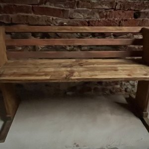 Banco de Madera Rústico con Respaldo - imagen 3