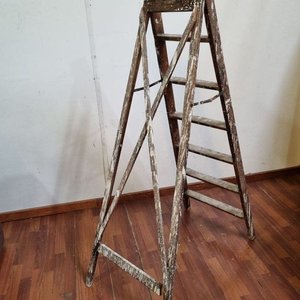 Escalera de Madera Plegable con Refuerzo Posterior - Altura 157cm - imagen 3