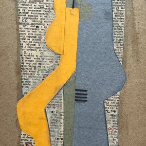 Lote siguiente: Collage "Figuras" de Walter Deliotti, 1973, 32 x 16 cm