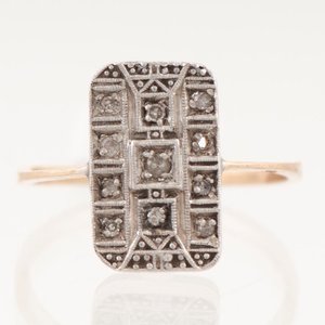 Anillo de Oro 18k y Plata con Brillantes - imagen 1