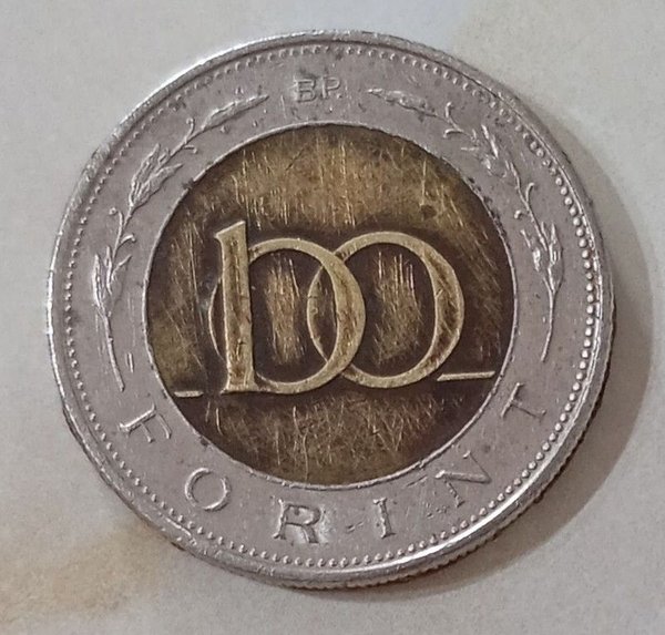 Moneda bimetálica de 100 Forint de Hungría - imagen 2