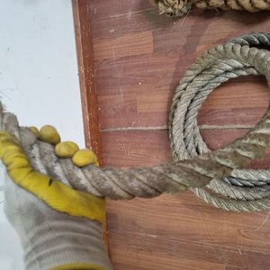 Dos Tramos de Cuerda Gruesa (Gris y Natural) - 6.5 Metros Cada Una - imagen 3