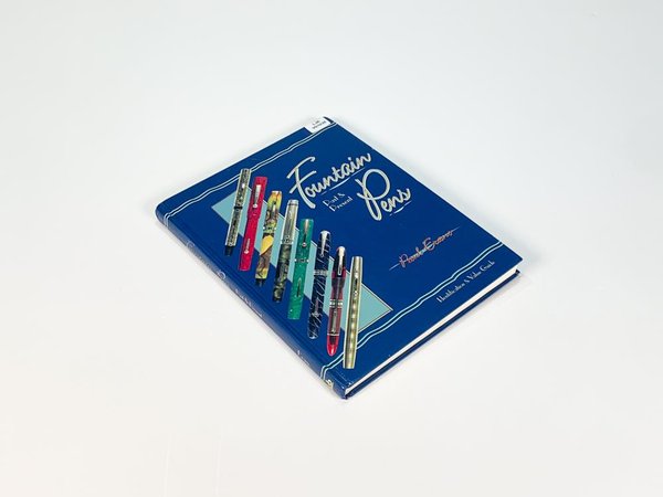 Catálogo "Fountain Pens - Paul Erano" sobre plumas antiguas y modernas, tapa azul - imagen 1