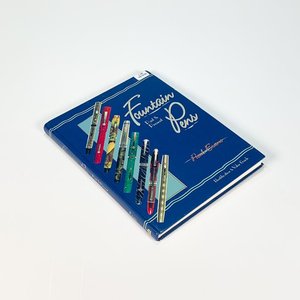 Catálogo "Fountain Pens - Paul Erano" sobre plumas antiguas y modernas, tapa azul - imagen 1