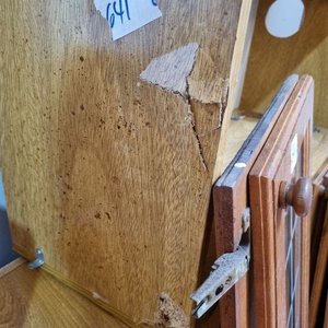 Aéreo de Cocina Desarmado con Frente de Madera y Puertas con Vidrio - imagen 8