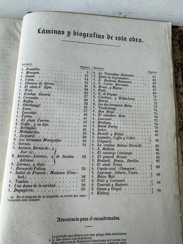 Libro histórico con retratos de los Hombres Utiles - imagen 7