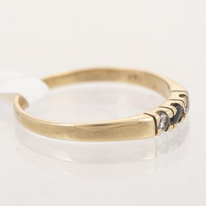 Anillo de Oro 18k con Zafiro y Circonias - imagen 2